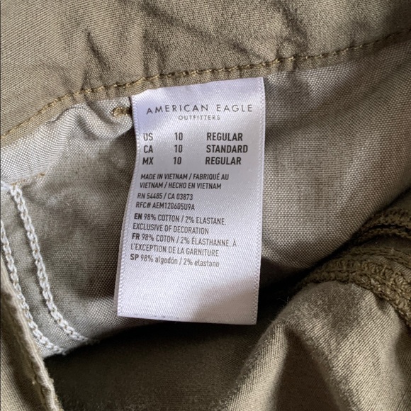 American Eagle Outfitters Women's Baggy Jogger Cargo Olive Joggers Pants - Picture 7 of 8